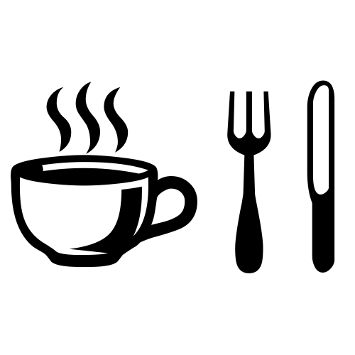 ☕🍴 Emoji Domain black and white Symbola rendering